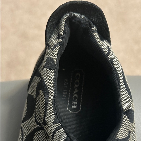 Coach Women's Black Barret Q322 Signature Lace Up Causal Sneaker Shoes Size7 1/2 - Picture 2 of 8